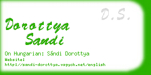 dorottya sandi business card